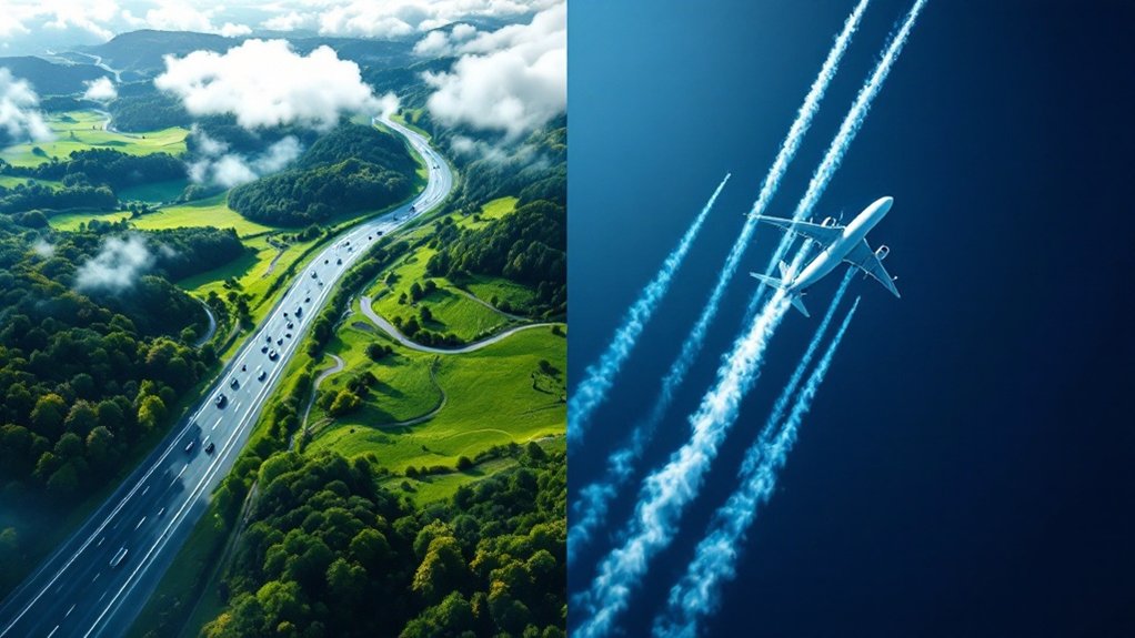 driving has lower emissions