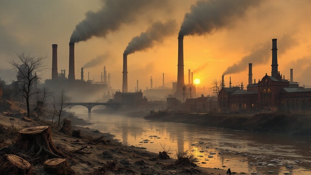 industrial pollution and deforestation