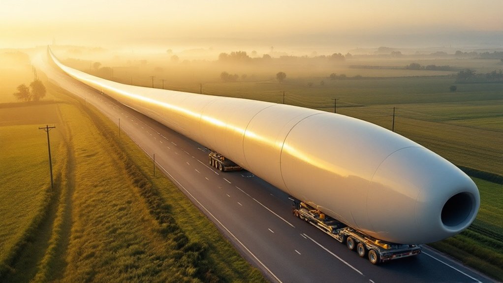 transporting large turbine blades