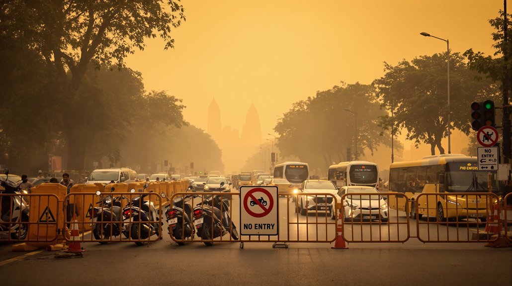 delhi bans polluting vehicles