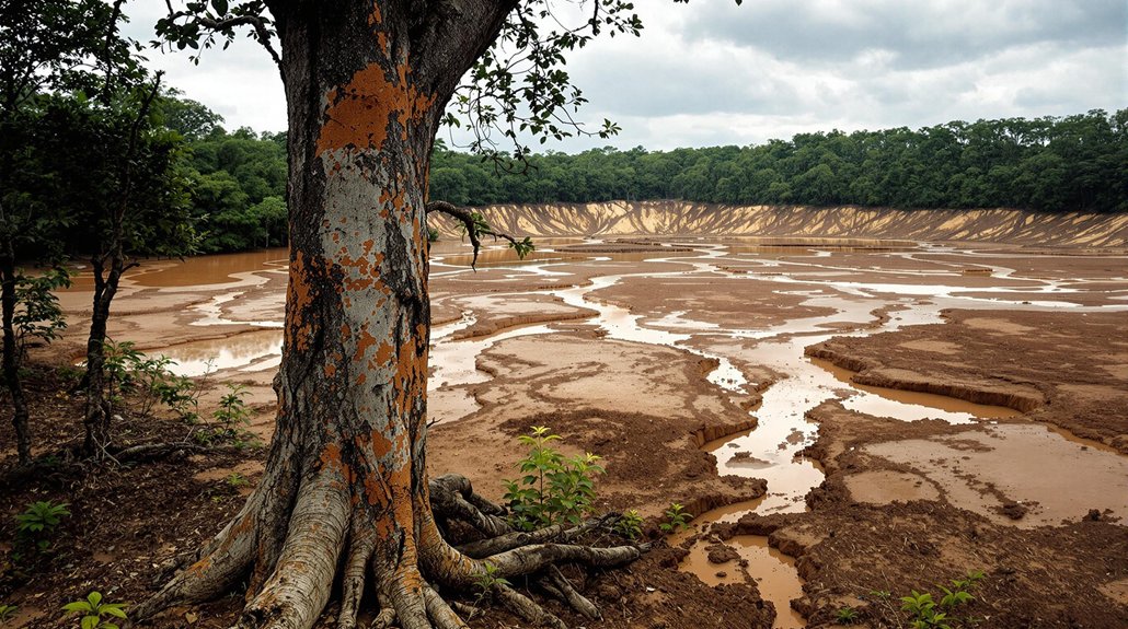 forest trees indicate contamination