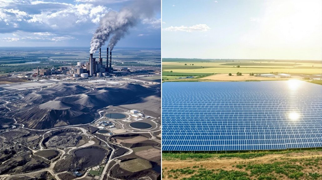 fossil fuels waste comparison