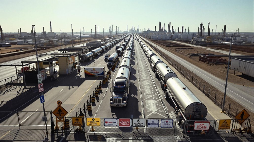 fuel shipments halted at border