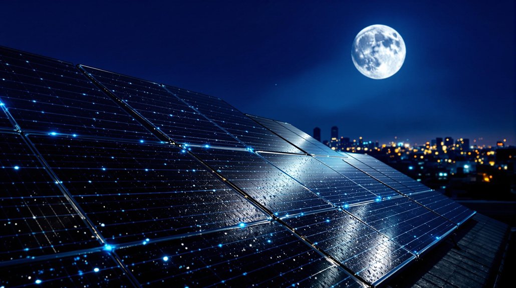 solar panels generate electricity at night