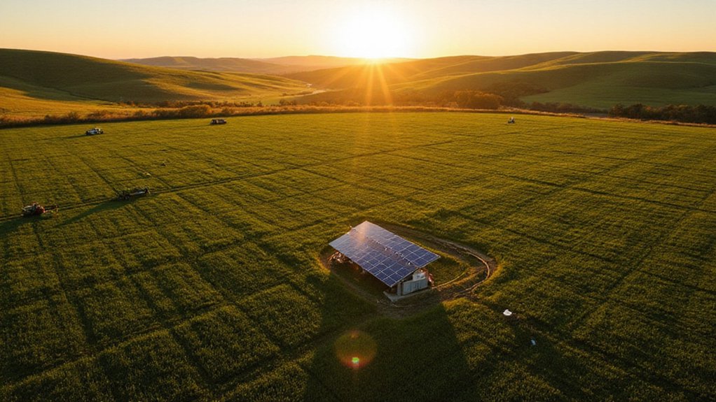 solar farms occupy minimal farmland