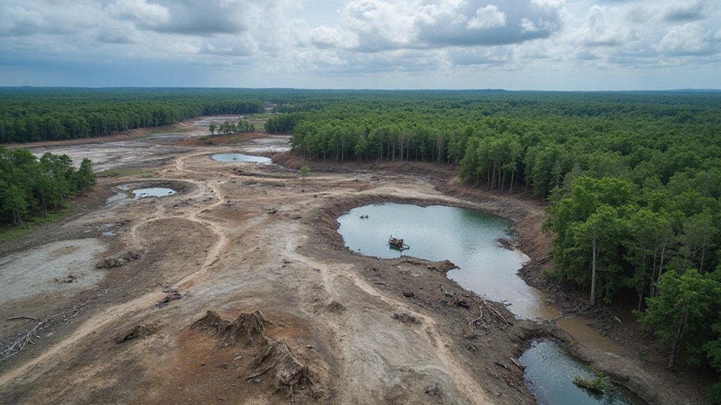 gold mining destroys forests