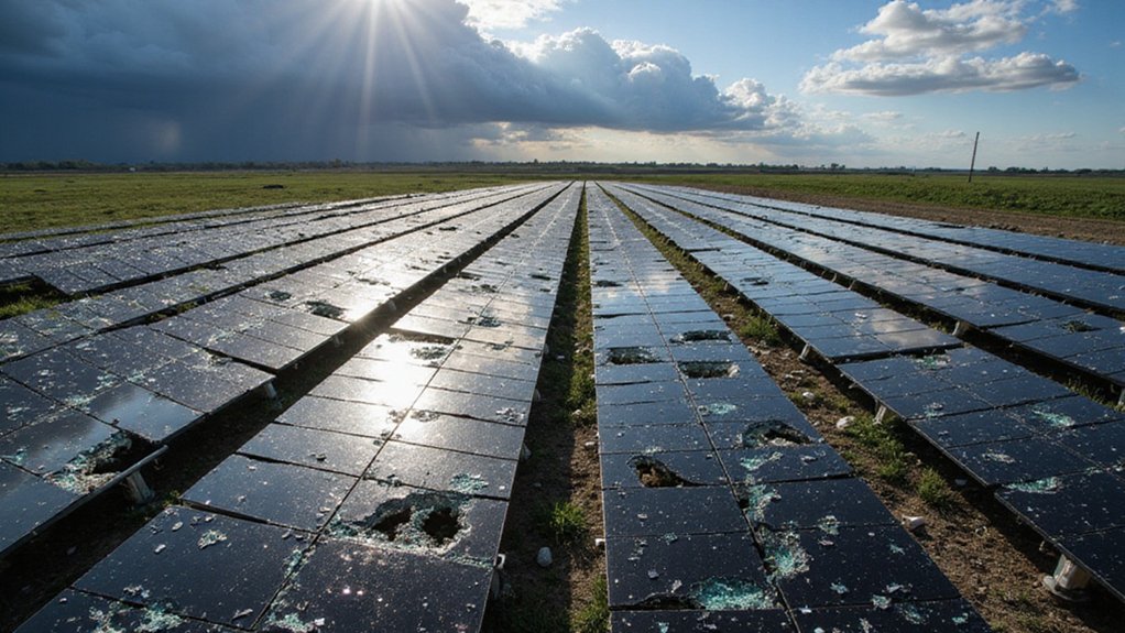 hail causes solar losses