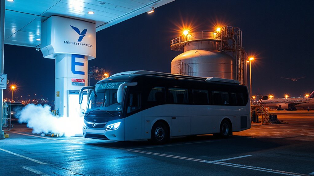 liquid hydrogen airport buses